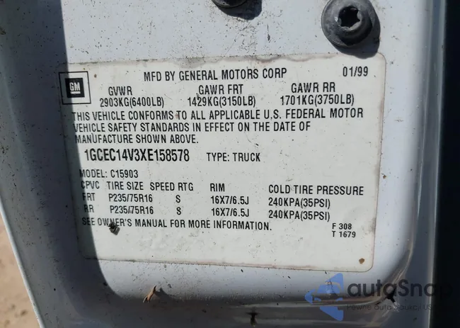 1GCEC14V3XE158578: 41684924