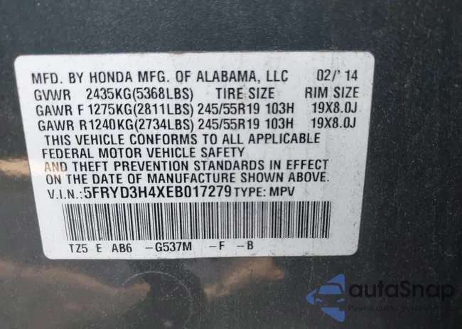 5FRYD3H4XEB017279: 41686592