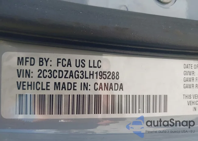 2C3CDZAG3LH195288: 41686862