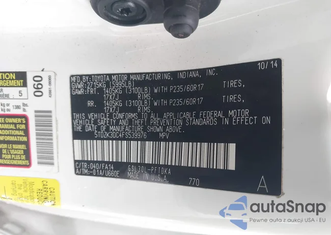 5TDZK3DC4FS539976: 41688991