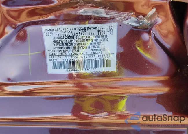 3N1AB8CV5RY263577: 41688123