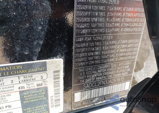 SADCL2FN3JA251615: 41689777