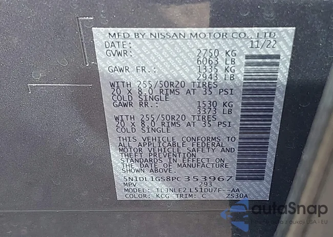 5N1DL1GS8PC353967: 41690247