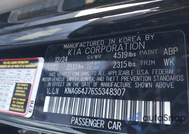 KNAG64J76S5348307: 41690431