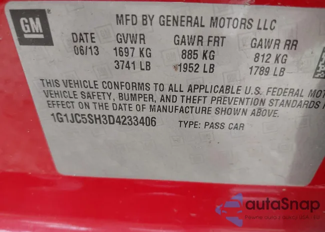 1G1JC5SH3D4233406: 41691935