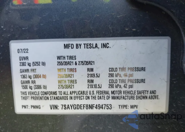 7SAYGDEF8NF494753: 41692464