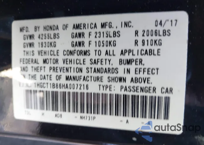 1HGCT1B86HA007216: 41693684
