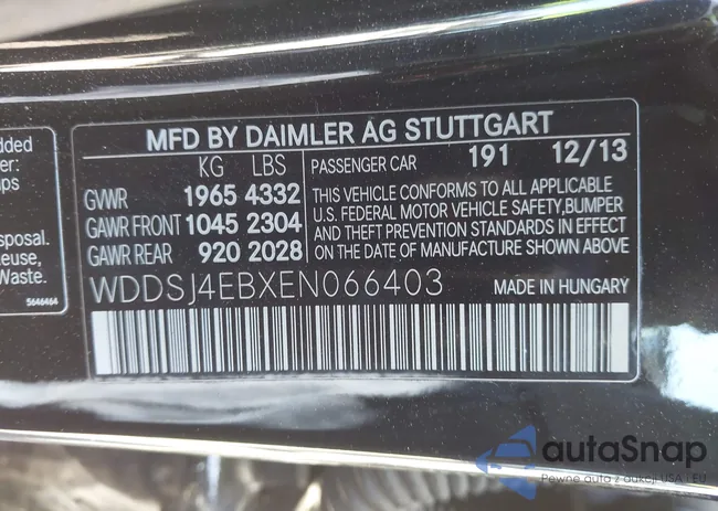 WDDSJ4EBXEN066403: 41694945