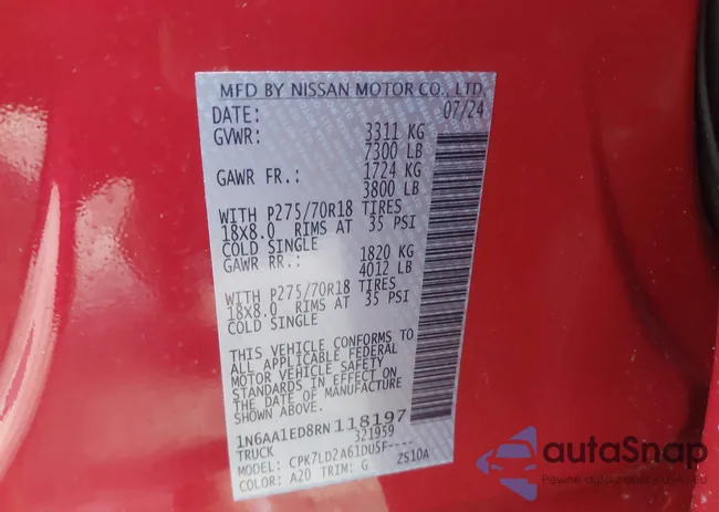 1N6AA1ED8RN118197: 41694325