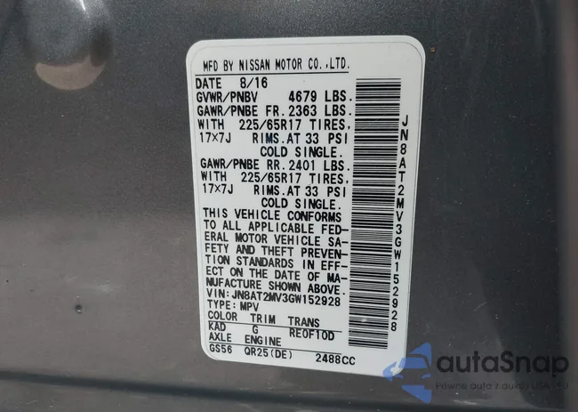 JN8AT2MV3GW152928: 41695789