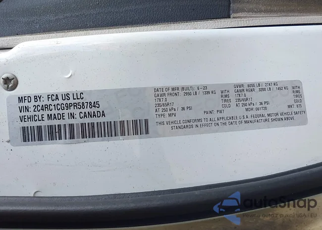 2C4RC1CG9PR587845: 41695800