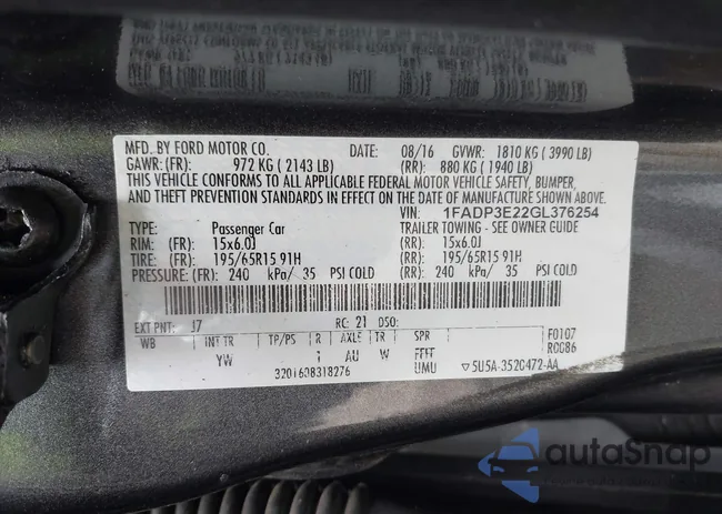 1FADP3E22GL376254: 41696024