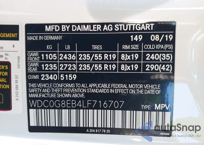 WDC0G8EB4LF716707: 41695111