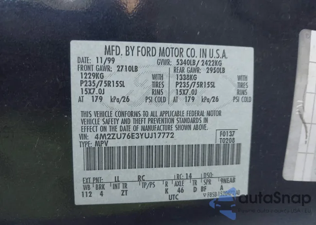 4M2ZU76E3YUJ17772: 41696435