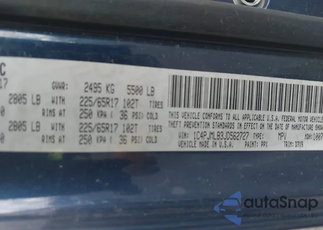 1C4PJMLB3JD562727: 41697589