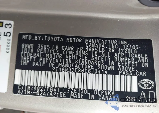 2T1BR32E86C610414: 41697897