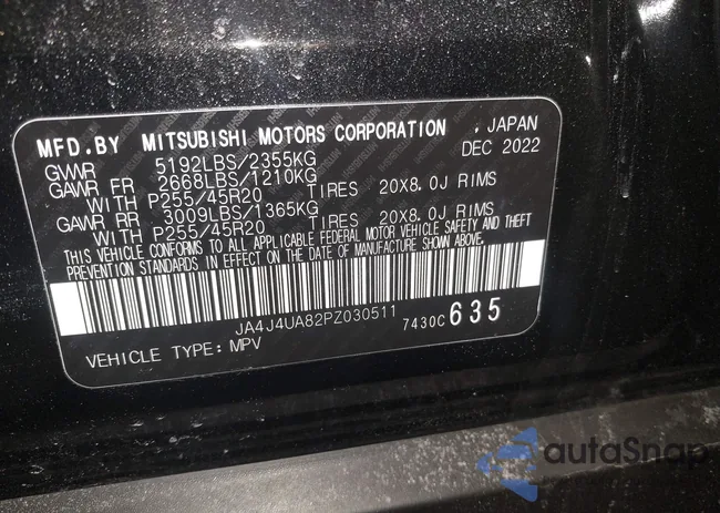 JA4J4UA82PZ030511: 41698026