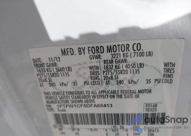 1FTFW1CF5DFA65413: 41699338