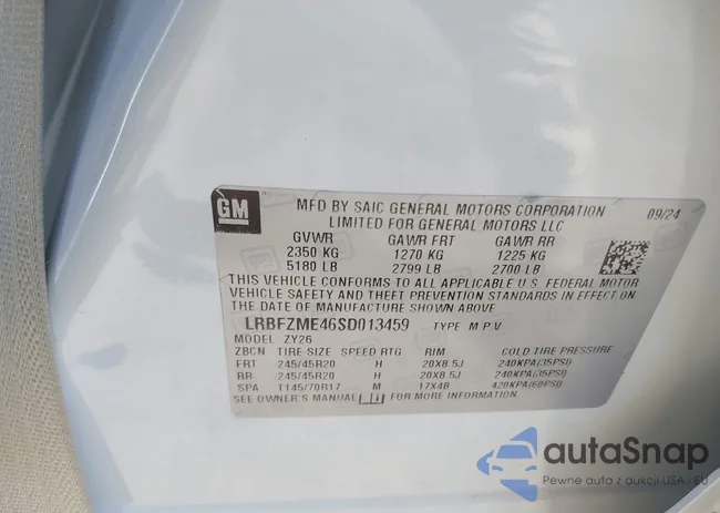 LRBFZME46SD013459: 41700206