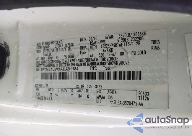 1FTNE1EWXADA91184: 41700237