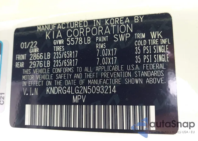 KNDRG4LG2N5093214: 41702086