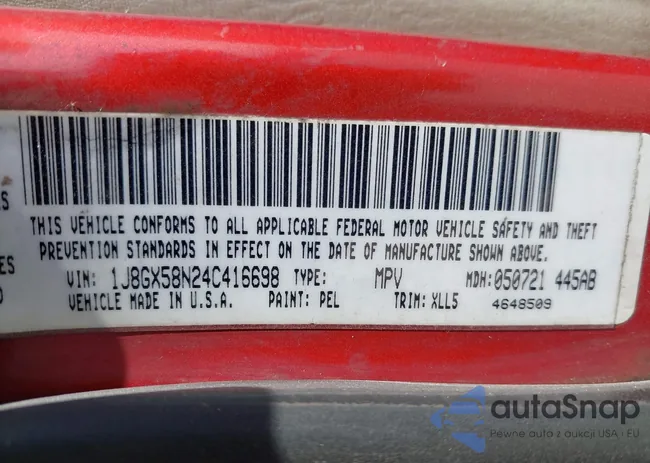 1J8GX58N24C416698: 41701314