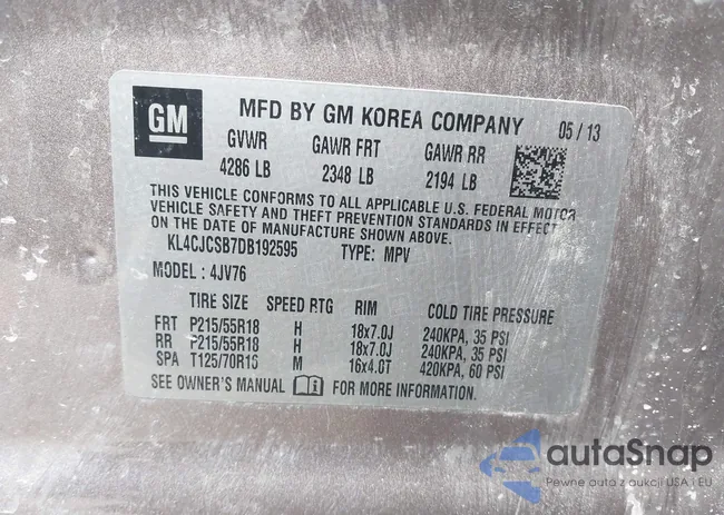 KL4CJCSB7DB192595: 41701355