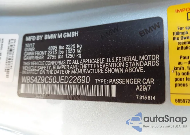 WBS4Z9C50JED22690: 41702704