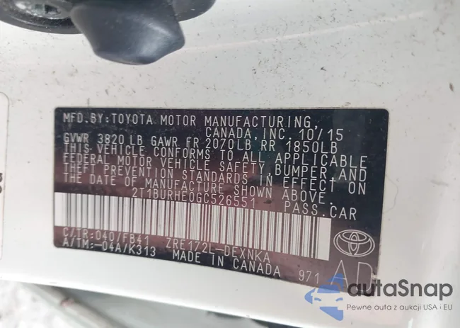 2T1BURHE0GC526551: 41705002