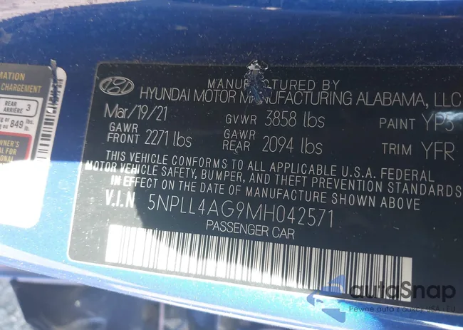 5NPLL4AG9MH042571: 41705071