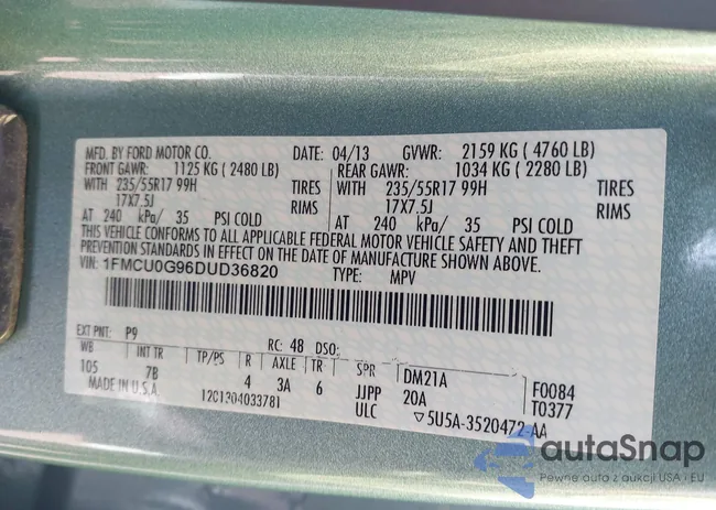 1FMCU0G96DUD36820: 41704375