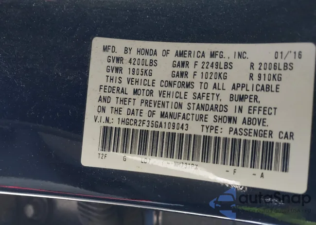 1HGCR2F35GA109043: 41705315