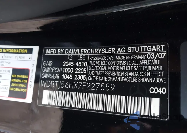 WDBTJ56HX7F227559: 41706340