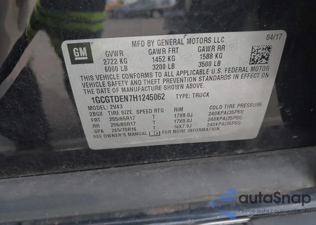 1GCGTDEN7H1245062: 41706357