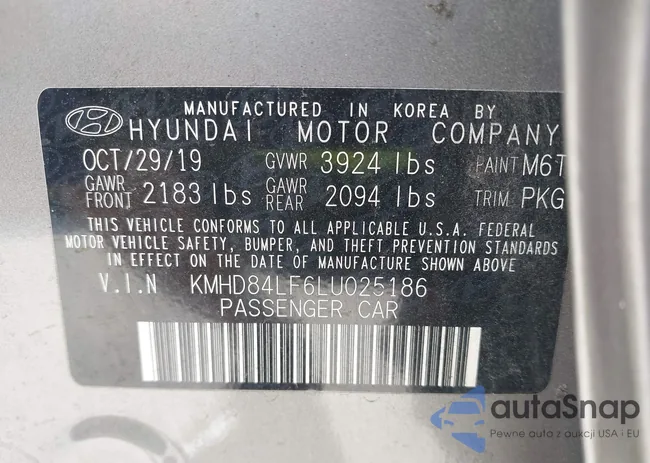 KMHD84LF6LU025186: 41707517