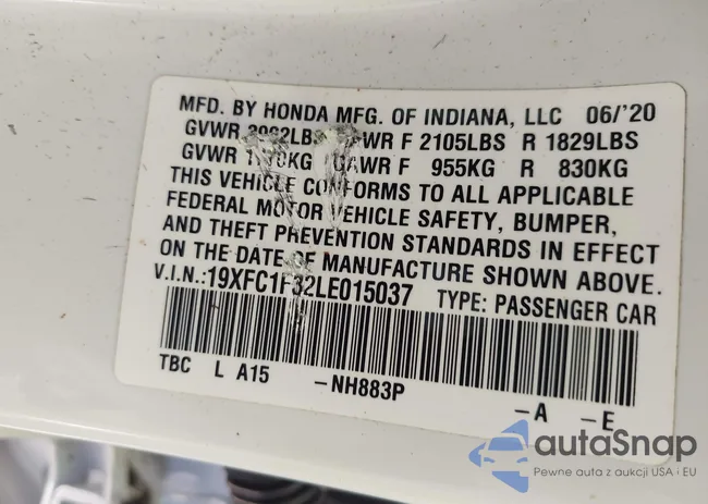 19XFC1F32LE015037: 41707849