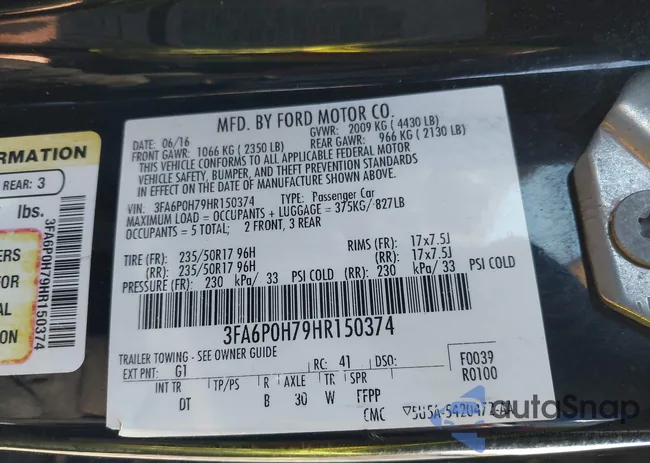 3FA6P0H79HR150374: 41708768