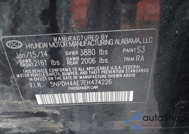 5NPDH4AE7EH474226: 41709014