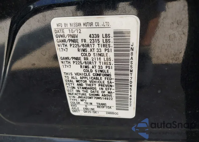 JN8AS5MT7DW514922: 41709571