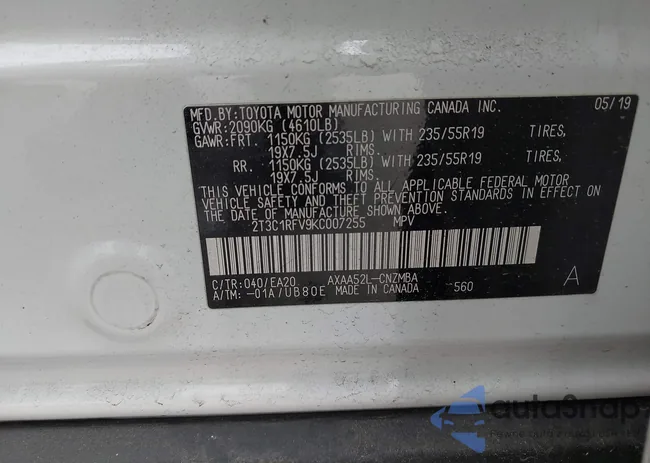 2T3C1RFV9KC007255: 41710498