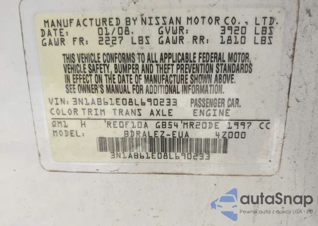 3N1AB61E08L690233: 41710349