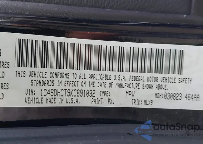 1C4SDHCT9KC691032: 41711864