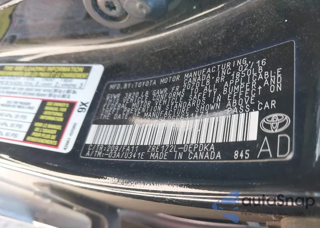 2T1BURHE0GC611471: 41712071