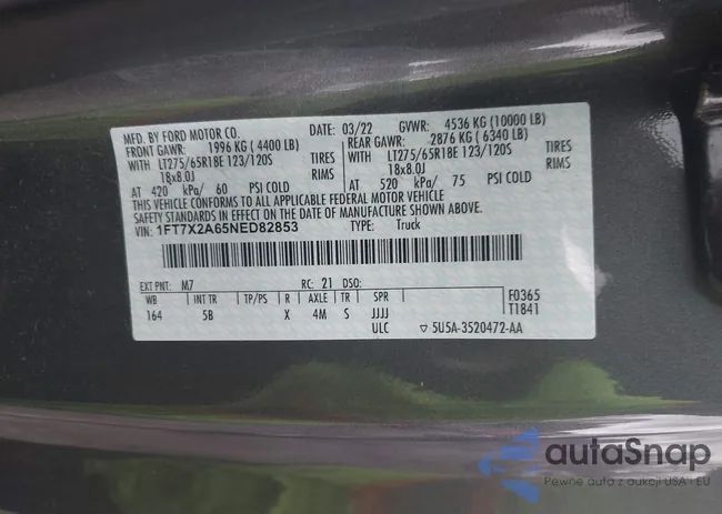 1FT7X2A65NED82853: 41712559