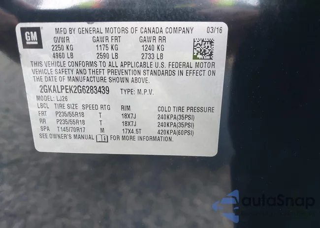 2GKALPEK2G6283439: 41712675