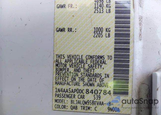 1N4AA5AP0DC840784: 41712402