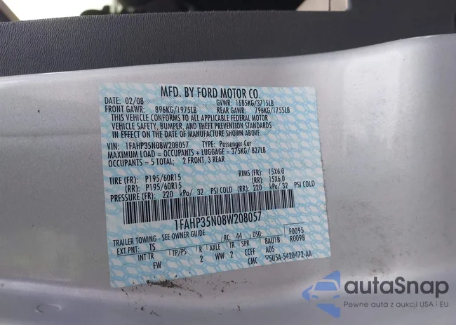 1FAHP35N08W208057: 41713163