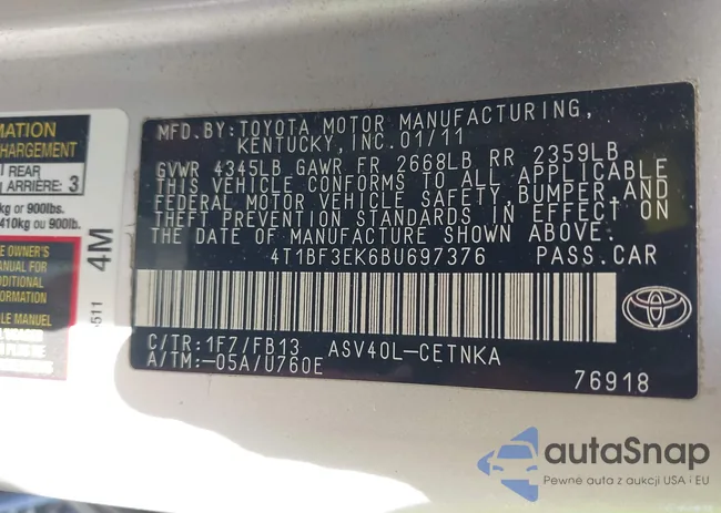 4T1BF3EK6BU697376: 41714940