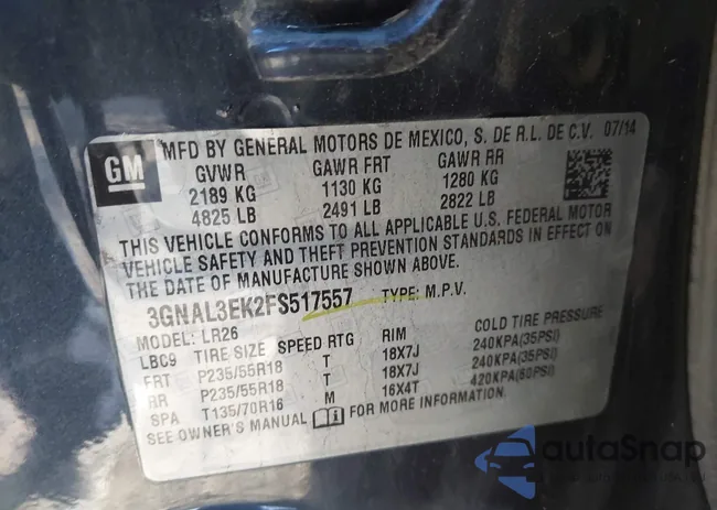 3GNAL3EK2FS517557: 41714309