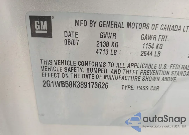 2G1WB58K389173626: 41716046